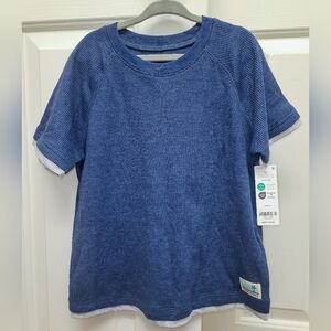 NWT Carters Baby Boy Blue Short Sleeve Shirt, Size 5T